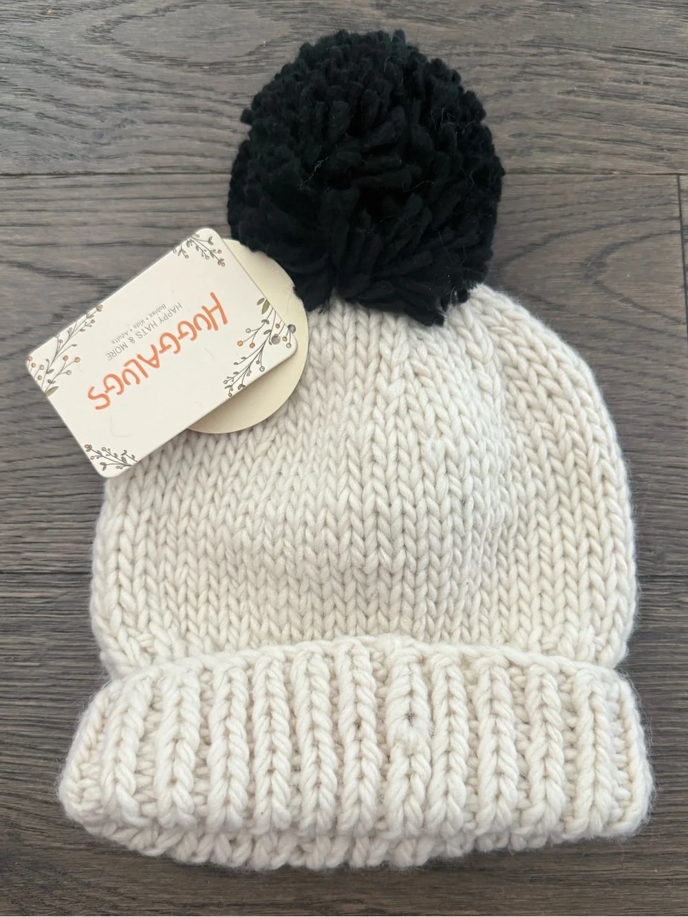BOO Knit Pom Beanie. NWT